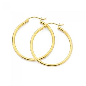 9ct-Gold-Two-Tone-Diamond-Cut-Earrings on sale