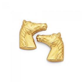 9ct-Gold-Horse-Head-Stud-Earrings on sale