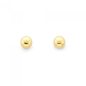 9ct+Gold+2.5mm+Ball+Stud+Earrings