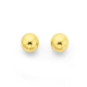 9ct-Gold-6mm-Ball-Stud-Earrings on sale