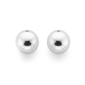 9ct-White-Gold-6mm-Ball-Studs on sale