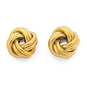 9ct-Gold-Double-Knot-Stud-Earrings on sale