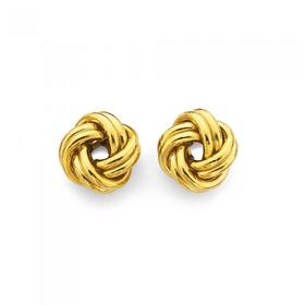 9ct-Double-Knot-Stud-Earrings on sale