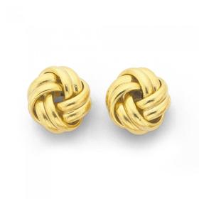 9ct-Gold-Double-Knot-Studs on sale