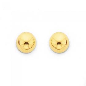 9ct-Gold-Half-Dome-Stud-Earrings on sale