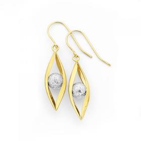 9ct-Two-Tone-Long-Drop-Earrings on sale