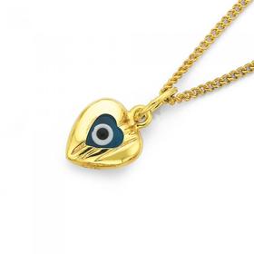 9ct-Gold-Evil-Eye-Heart-Charm on sale