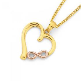 9ct-Gold-Open-Heart-Infinity-Pendant on sale