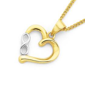 9ct-Two-Tone-Infinity-Open-Heart-Pendant on sale