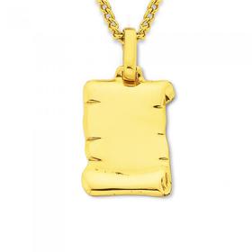 9ct-Gold-Scroll-Pendant on sale