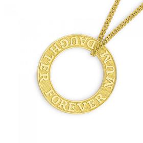 9ct-Gold-Mum-Daughter-Forever-Circle-Pendant on sale