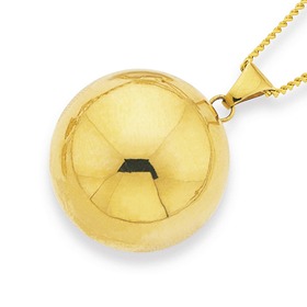 9ct+Gold+Chiming+Ball+Pendant