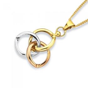 9ct-Gold-Tri-Tone-Pendant on sale