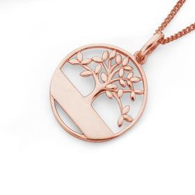 9ct-Rose-Gold-20mm-Tree-of-Life-Pendant on sale