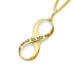 9ct-Gold-The-Best-is-Yet-to-Come-Infinity-Pendant on sale