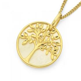 9ct+Mother+of+Pearl+Tree+of+Life+Pendant