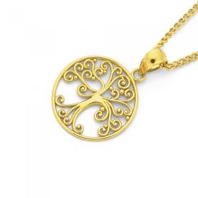 9ct-Gold-Filigree-Tree-of-Life-Pendant on sale