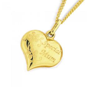 9ct-Gold-Special-Mum-Heart-Pendant on sale