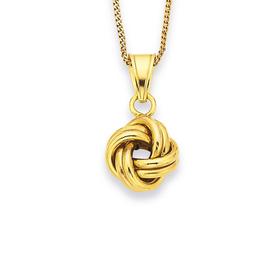 9ct-Gold-Double-Knot-Pendant on sale