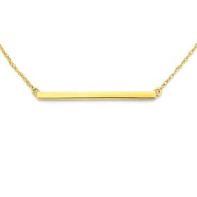 9ct-Gold-45cm-Bar-Necklace on sale