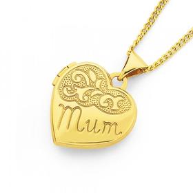 9ct-Gold-Mum-Heart-Locket on sale