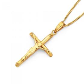 9ct-Gold-26mm-Crucifix-Cross-Pendant on sale