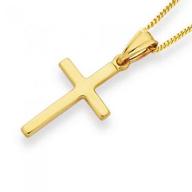 9ct-Gold-Plain-Cross-Pendant on sale