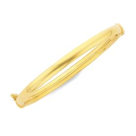 9ct-Gold-4mm-Wide-Oval-Baby-Bangle on sale