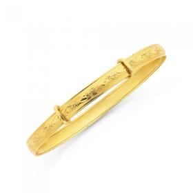 9ct-Gold-Expandable-Baby-Bangle on sale