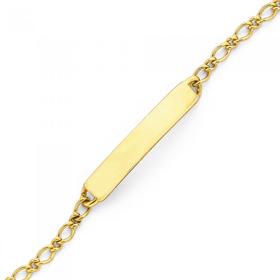 9ct-Gold-14cm-Childrens-Figaro-11-Id-Bracelet on sale