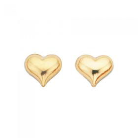 9ct+Gold+Mini+Heart+Stud+Earrings