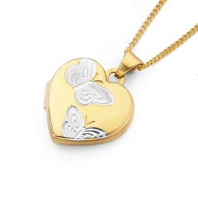 9ct-Gold-Two-Tone-Heart-Locket on sale