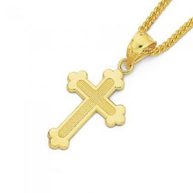 9ct-Gold-Childrens-Cross-Pendant on sale