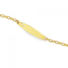 9ct+Gold+16.5cm+Solid+Belcher+I.D.+Bracelet