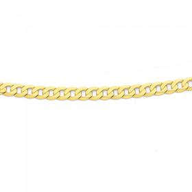 9ct+Gold+60cm+Solid+Curb+Chain