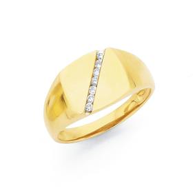 9ct-Diamond-Gents-Ring on sale