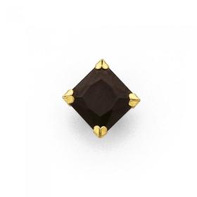 9ct-Gold-Black-Cubic-Zirconia-Single-Stud-Gents-Earring on sale