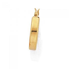 9ct+Gold+Square+Single+Hoop+Gents+Earring