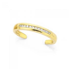 9ct-Gold-Diamond-set-Toe-Ring on sale