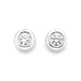 9ct-White-Gold-Cubic-Zirconia-Studs on sale