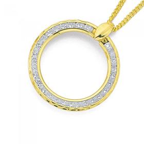 9ct-Gold-Cubic-Zirconia-Pendant on sale