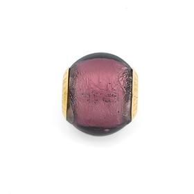 9ct-Gold-Amethyst-Murano-Bead on sale