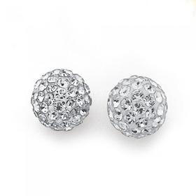 9ct-Gold-Crystal-Ball-Stud-Earrings on sale