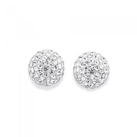 9ct-Gold-Crystal-Ball-Stud-Earrings on sale