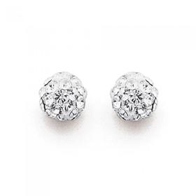 9ct-Gold-Crystal-Ball-Stud-Earrings on sale