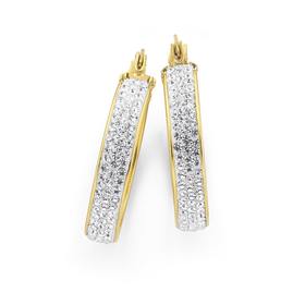 9ct-Gold-Crystal-Extra-Large-Hoop-Earrings on sale