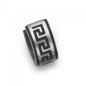 Steel-Black-Greek-Key-Huggie-Earring on sale