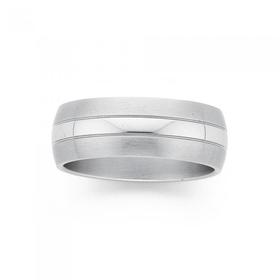 Steel-Wide-Satin-Gents-Ring on sale