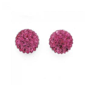 Silver-5mm-Pink-Crystal-Stud-Earrings on sale