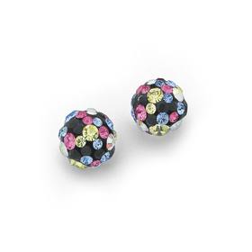 Silver-8mm-Multi-colour-Crystal-Ball-Studs on sale